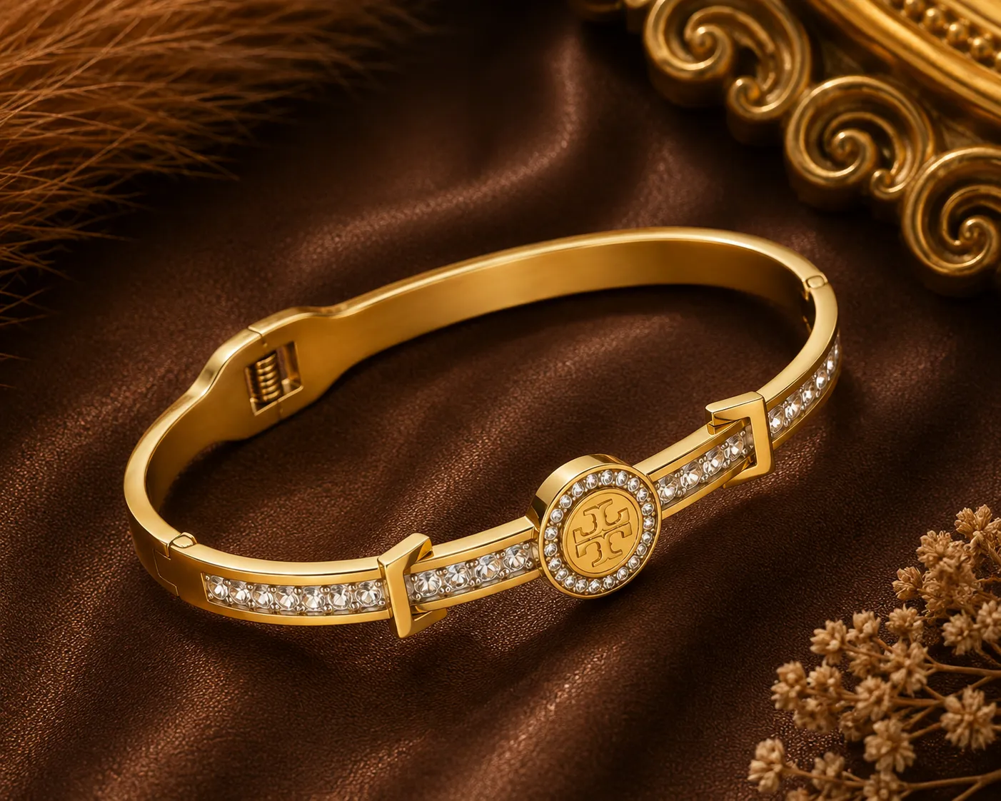 Celeste Clear Emblem Bangle