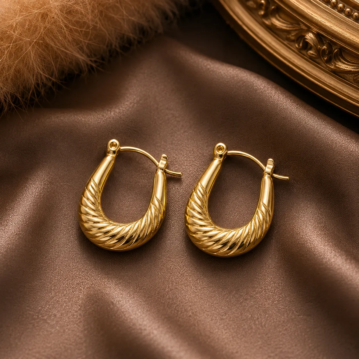 Aureline Twist Hoop Earrings image 2
